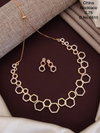 China Silver And Rose Golden Necklace Set Wholesale Price In Surat
